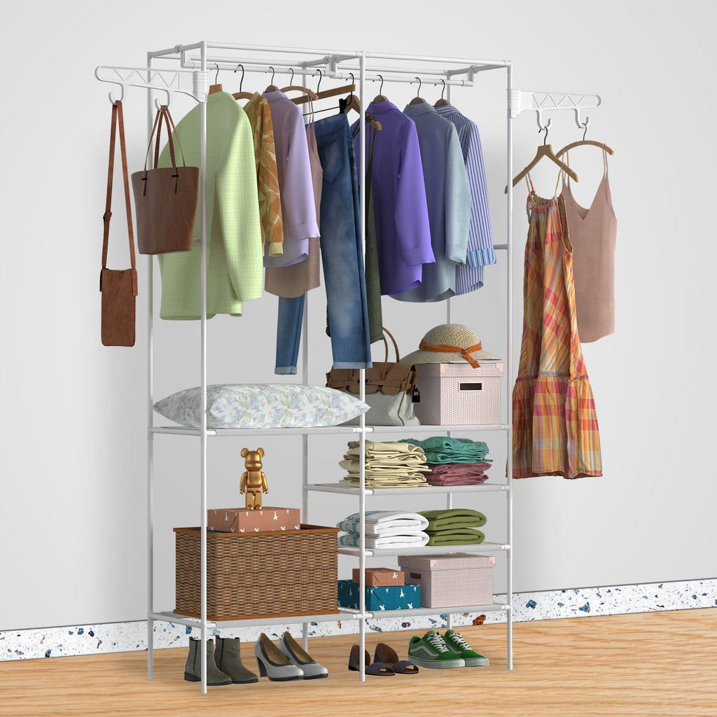 Spacious practical Garment Rack with 360° Rotatable Hooks