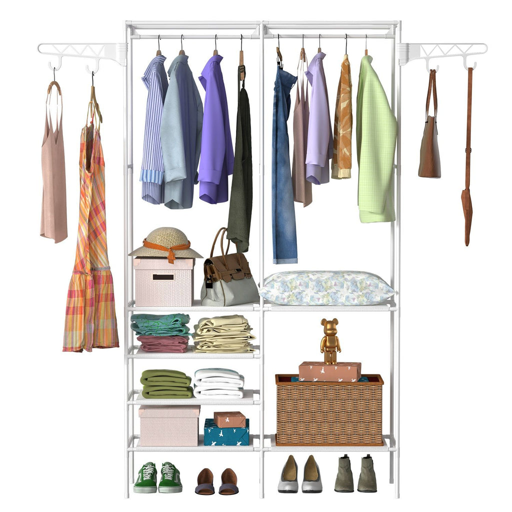 Spacious practical Garment Rack with 360° Rotatable Hooks