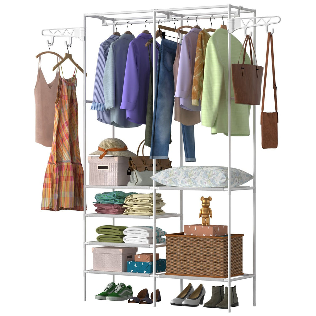 Spacious practical Garment Rack with 360° Rotatable Hooks