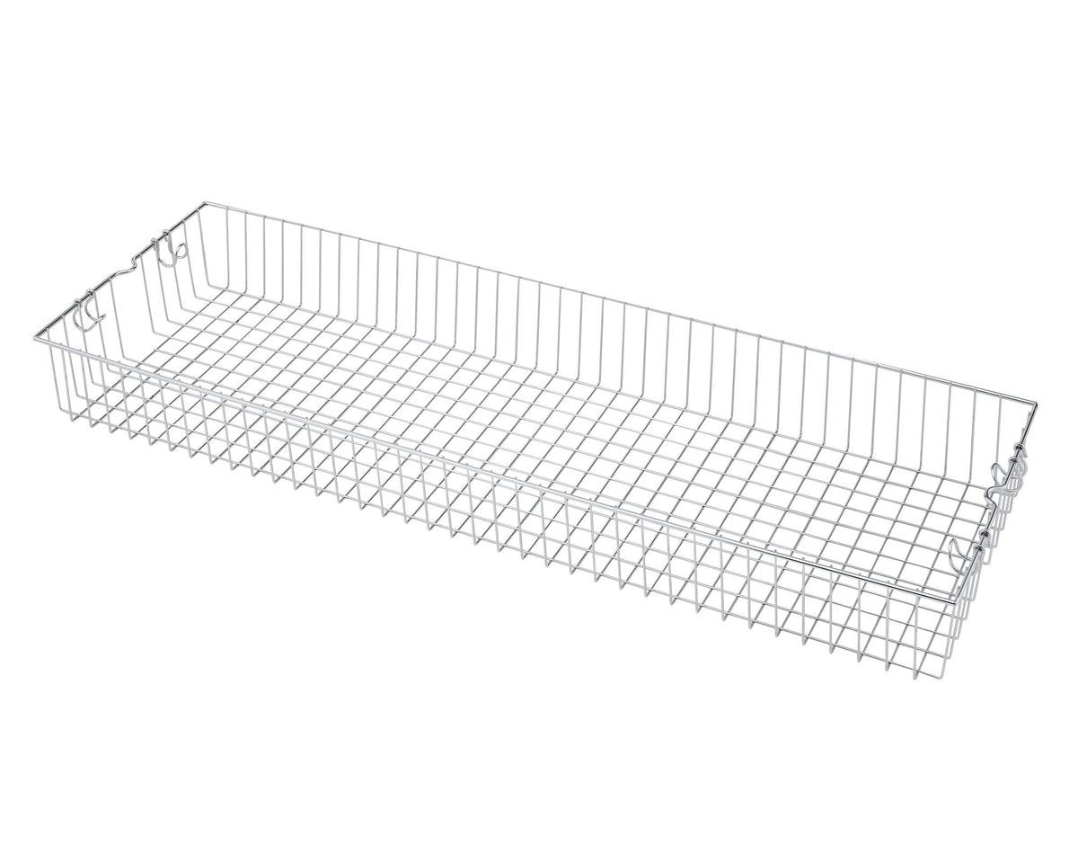 Rolling Garment Rack with Basket, Hanging Bar and Locking Casters
