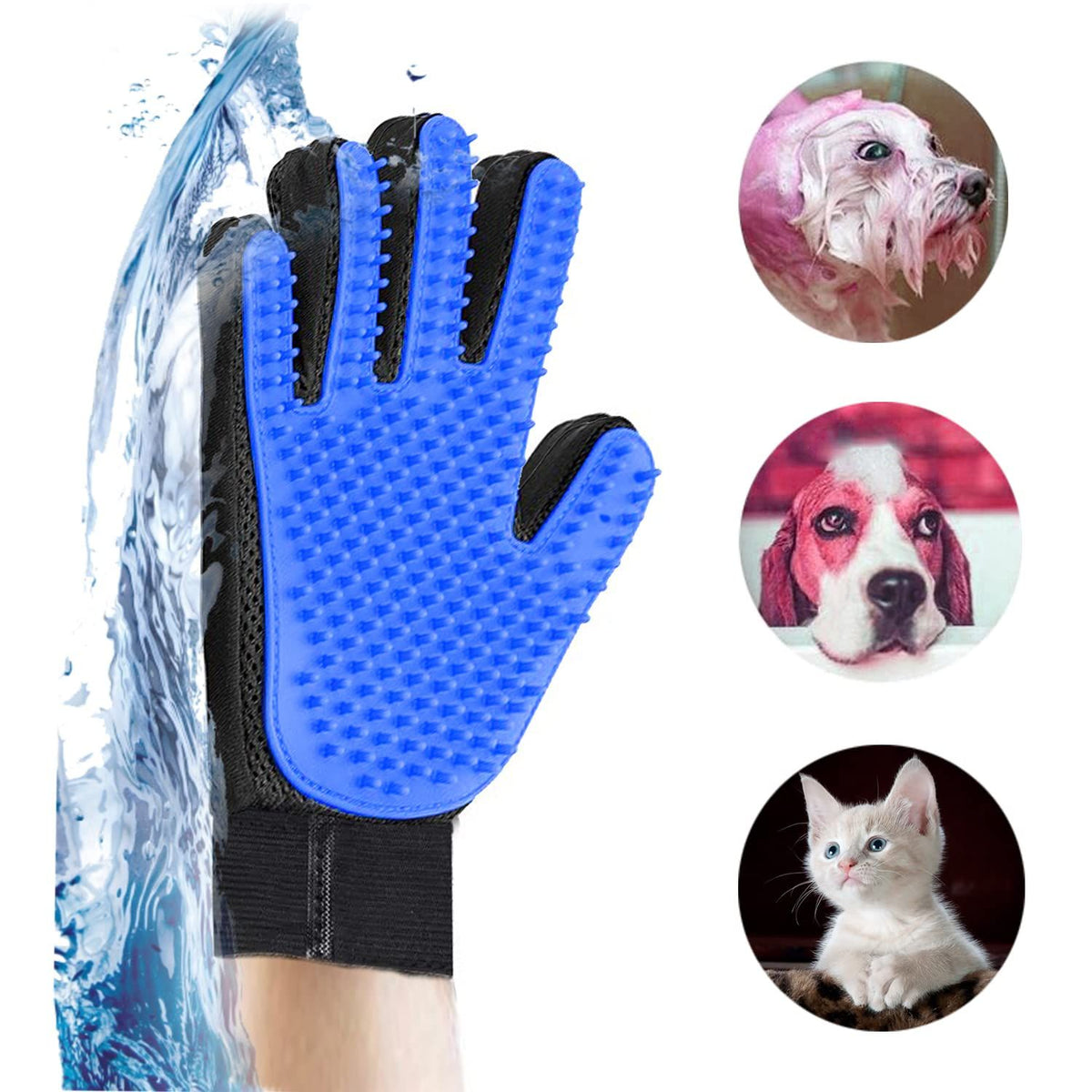 Adjustable Five-Finger Grooming Glove