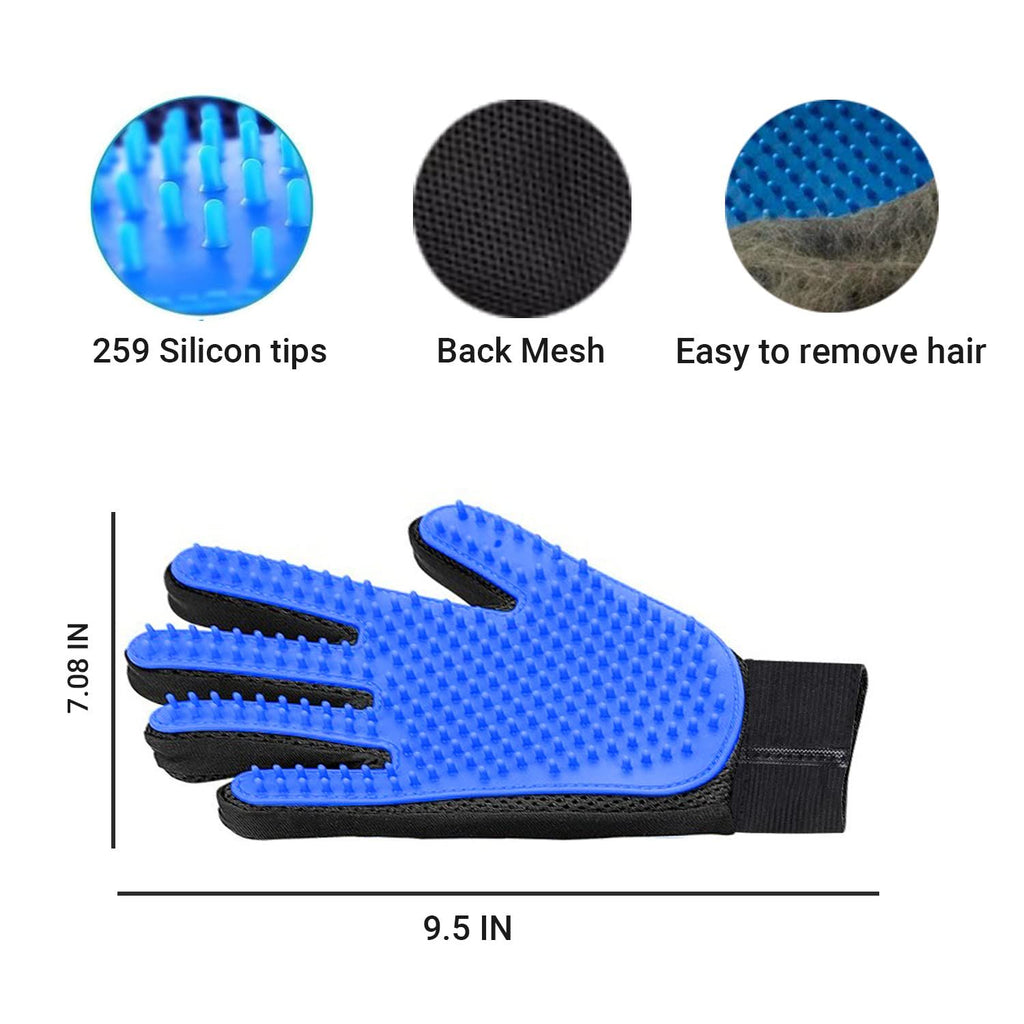 Adjustable Five-Finger Grooming Glove