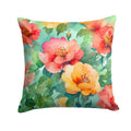Georgia Cherokee Rose Watercolor Accent Pillow