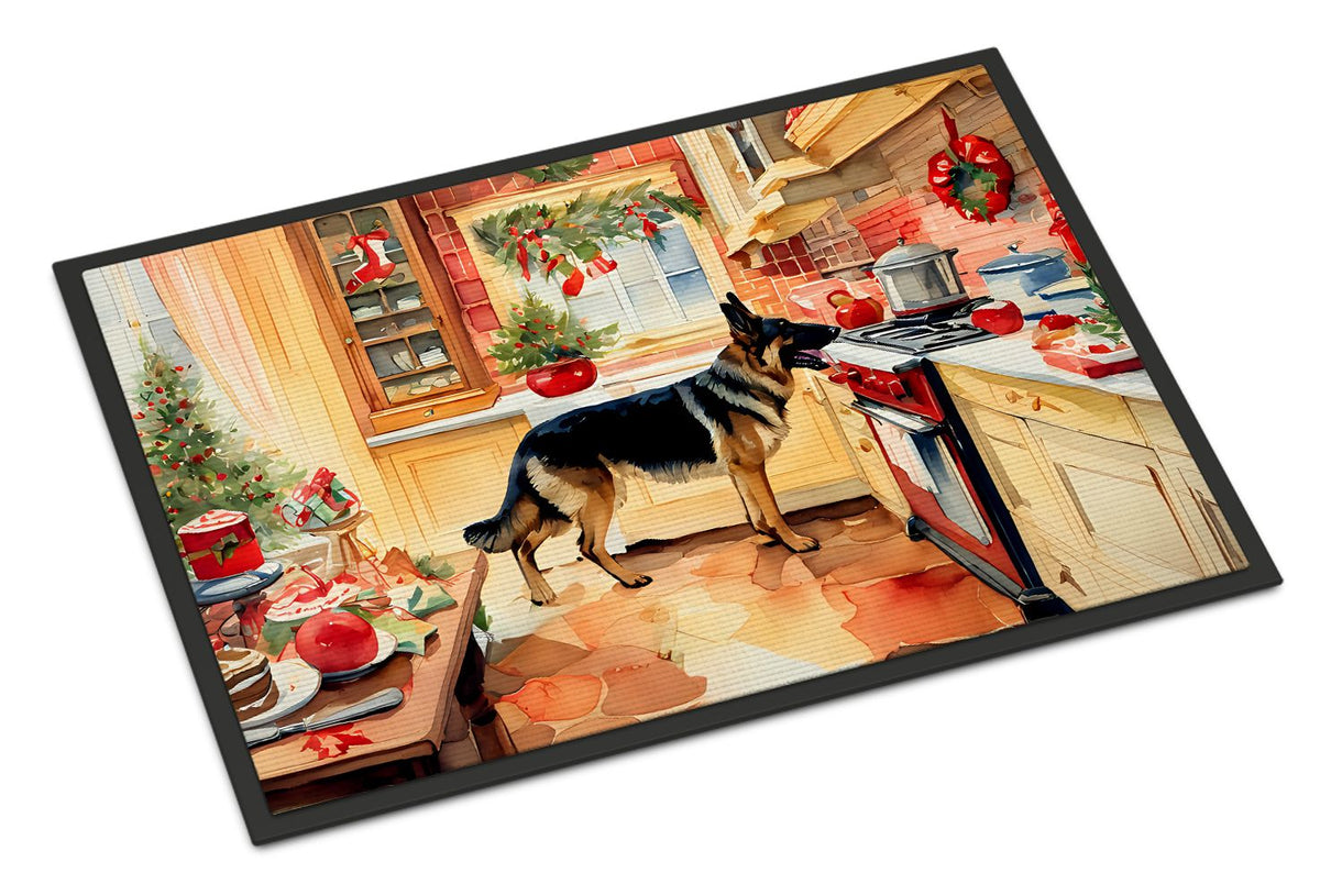 German Shepherd Christmas Cookies Indoor Outdoor Doormat
