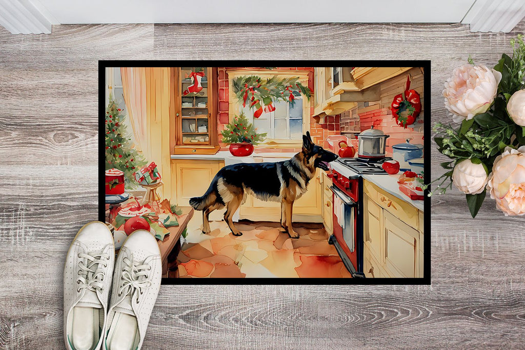 German Shepherd Christmas Cookies Indoor Outdoor Doormat