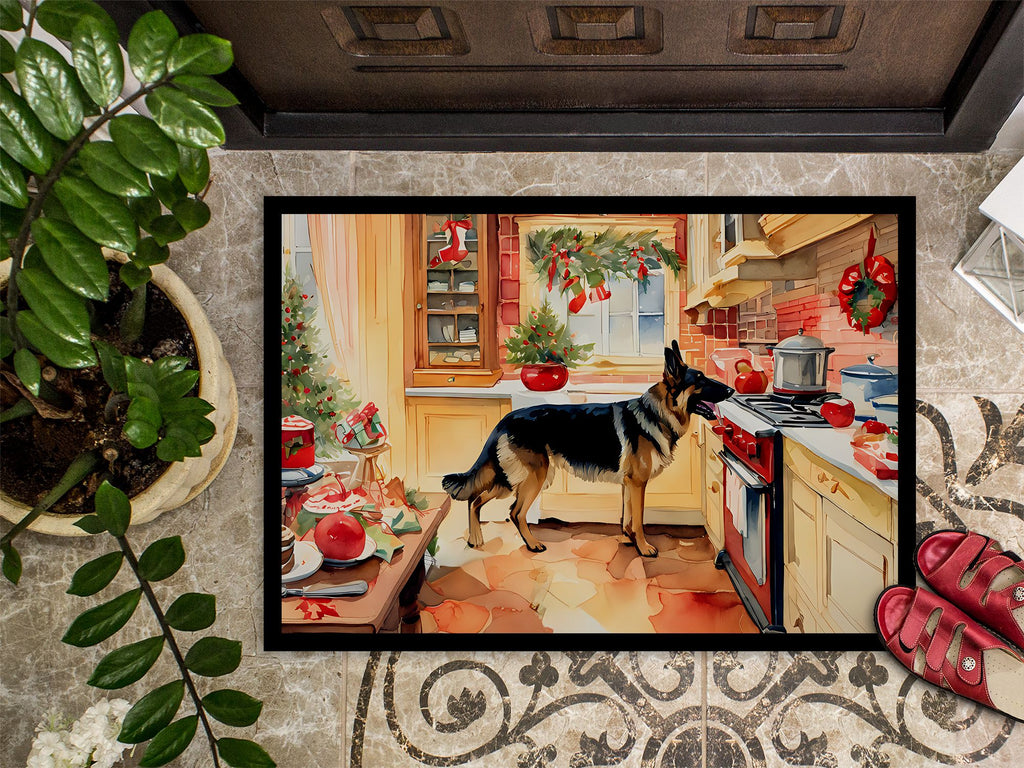German Shepherd Christmas Cookies Indoor Outdoor Doormat