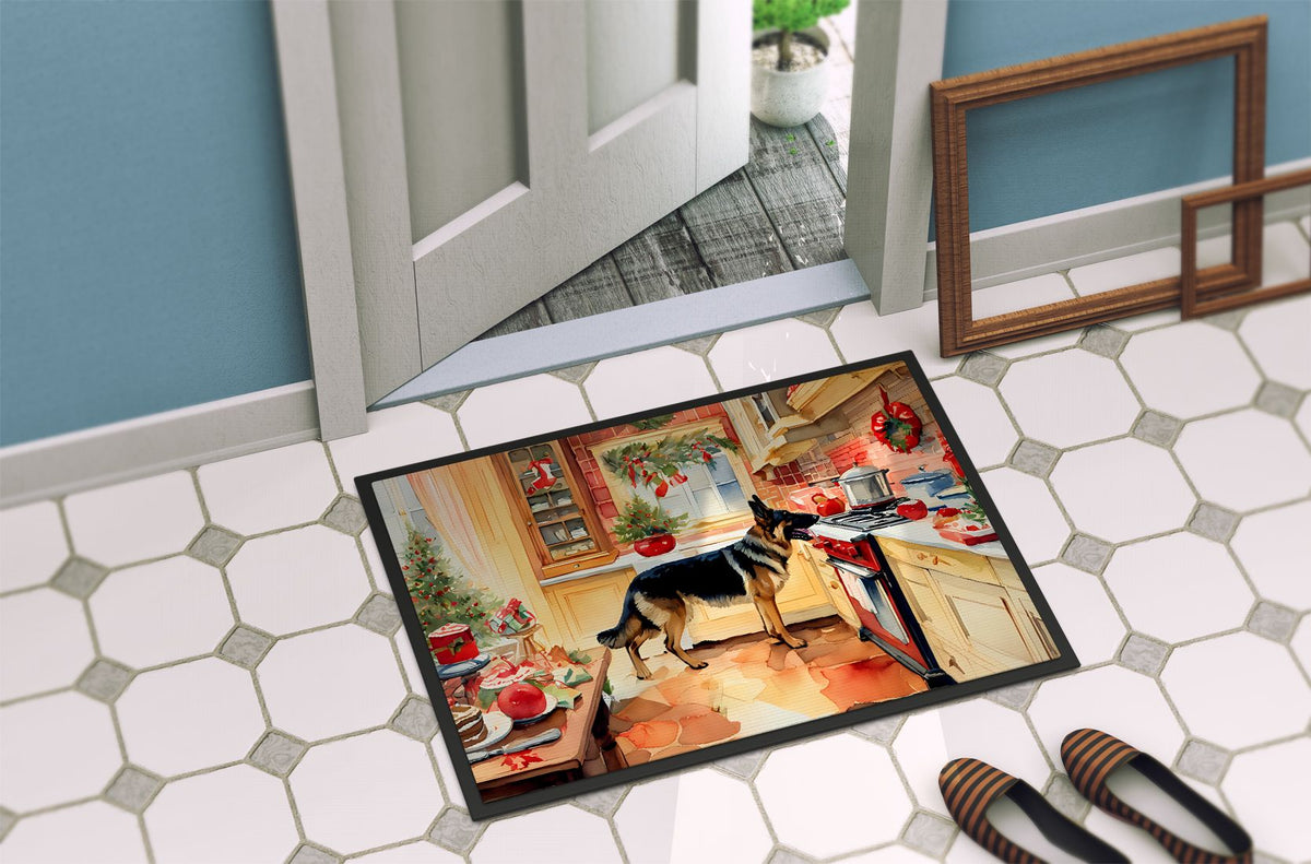 German Shepherd Christmas Cookies Indoor Outdoor Doormat