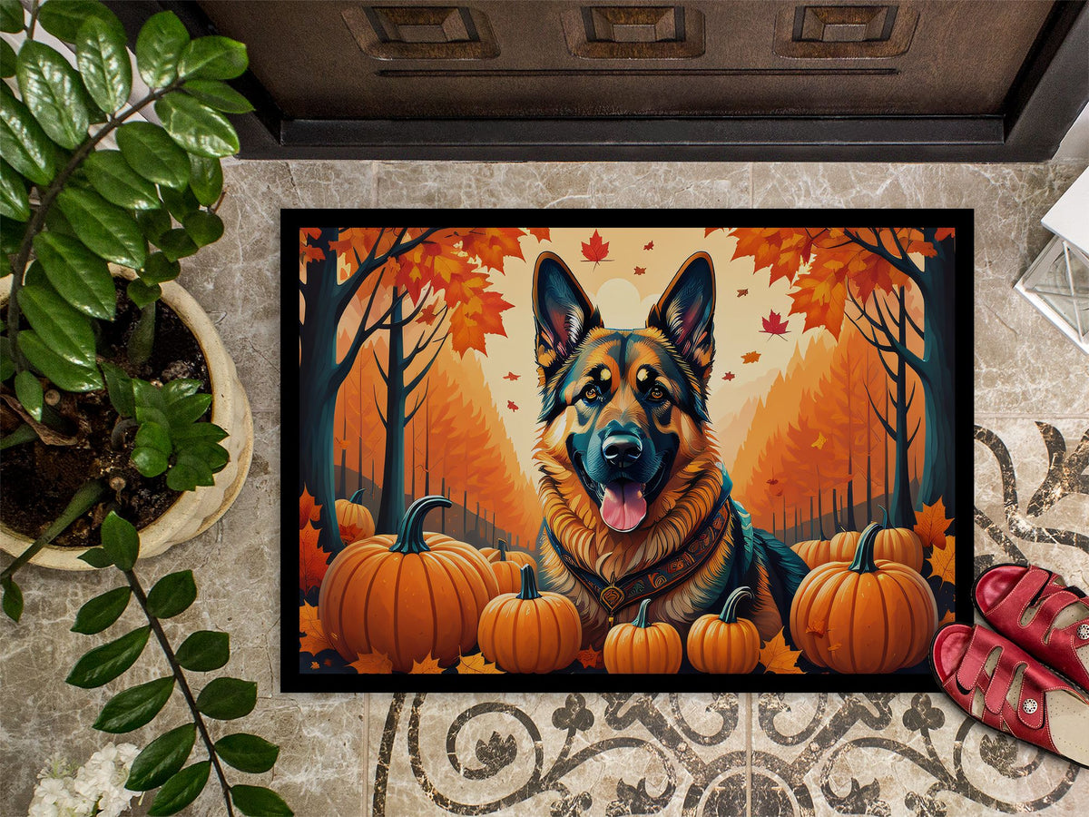 German Shepherd Fall Artwork Doormat