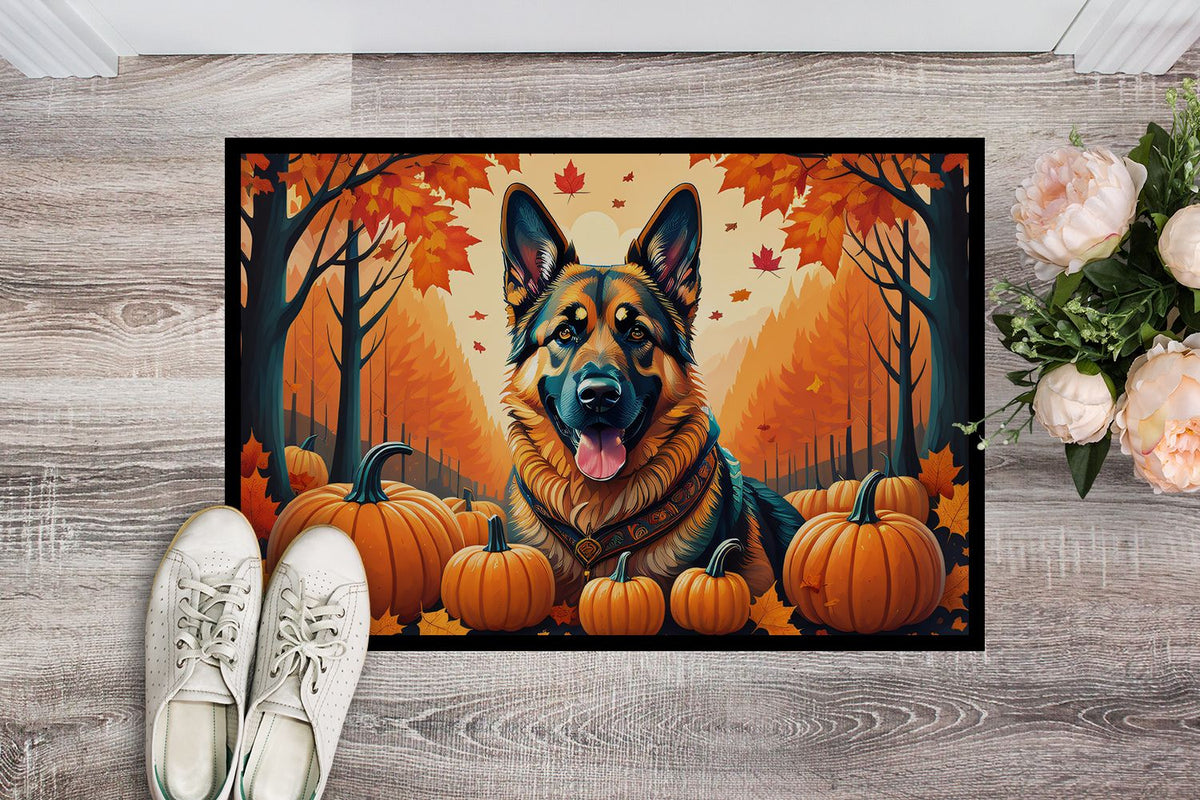 German Shepherd Fall Artwork Doormat