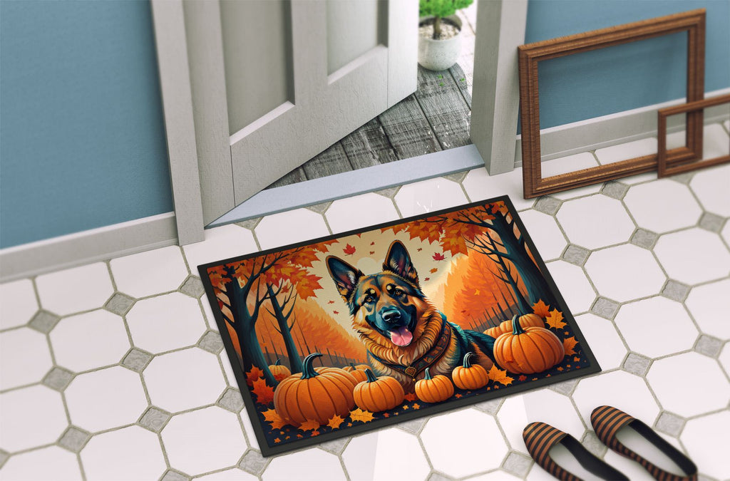 German Shepherd Fall Artwork Doormat