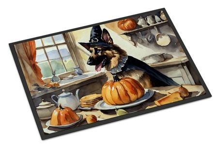 German Shepherd Pumpkin Halloween Entryway Doormat