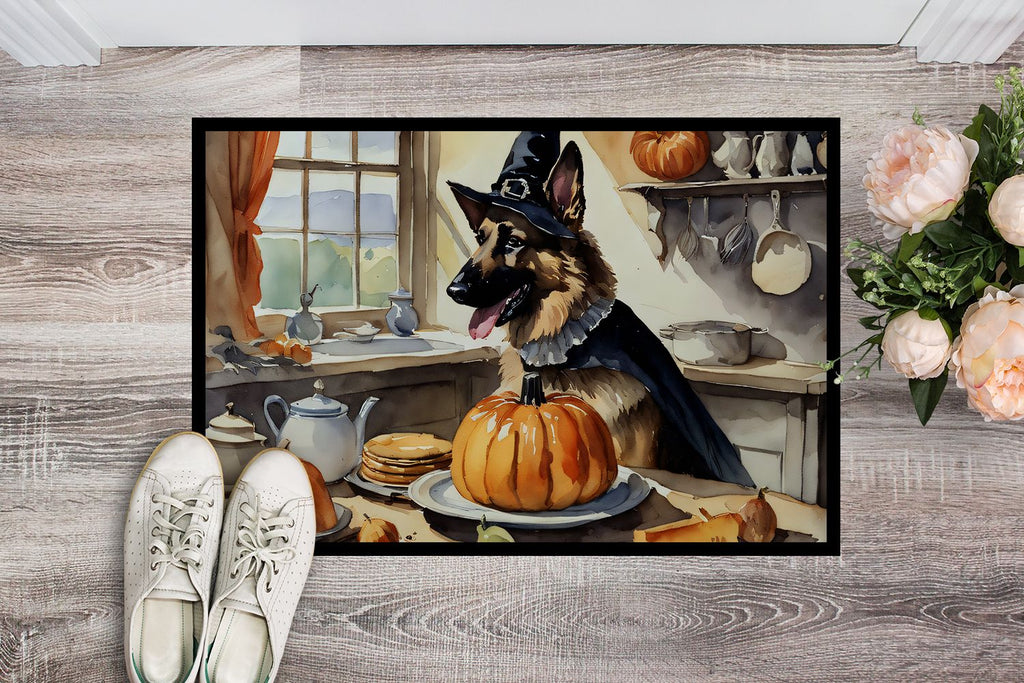 German Shepherd Pumpkin Halloween Entryway Doormat