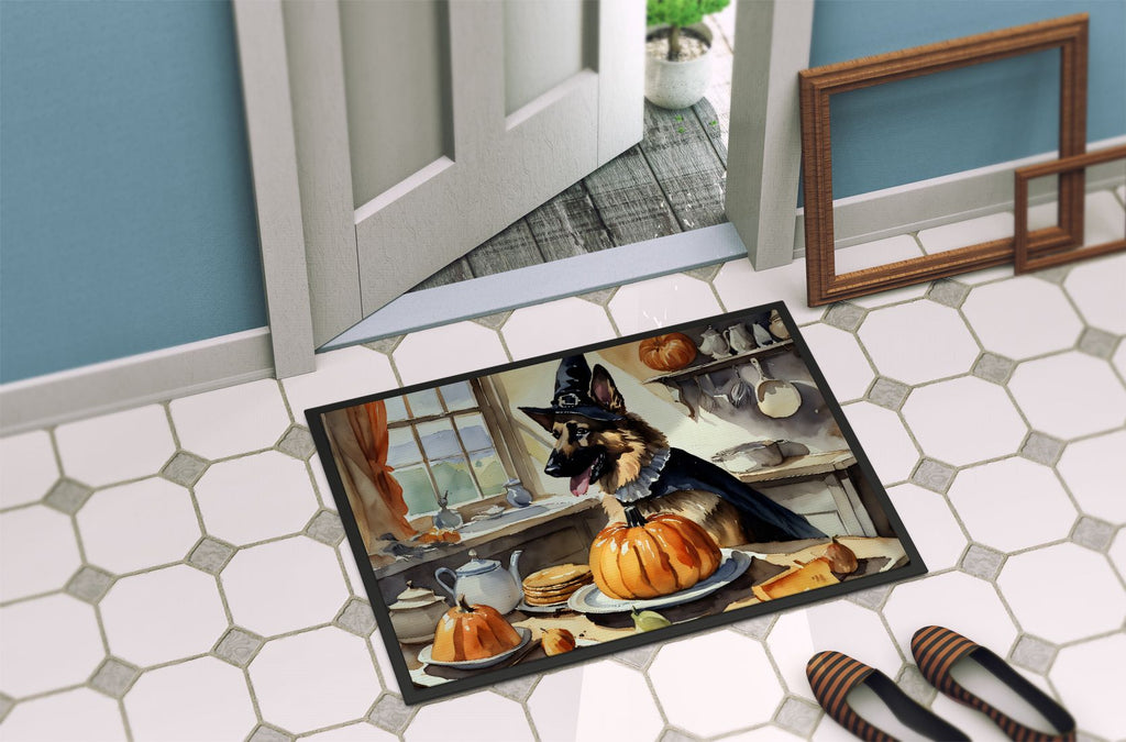 German Shepherd Pumpkin Halloween Entryway Doormat