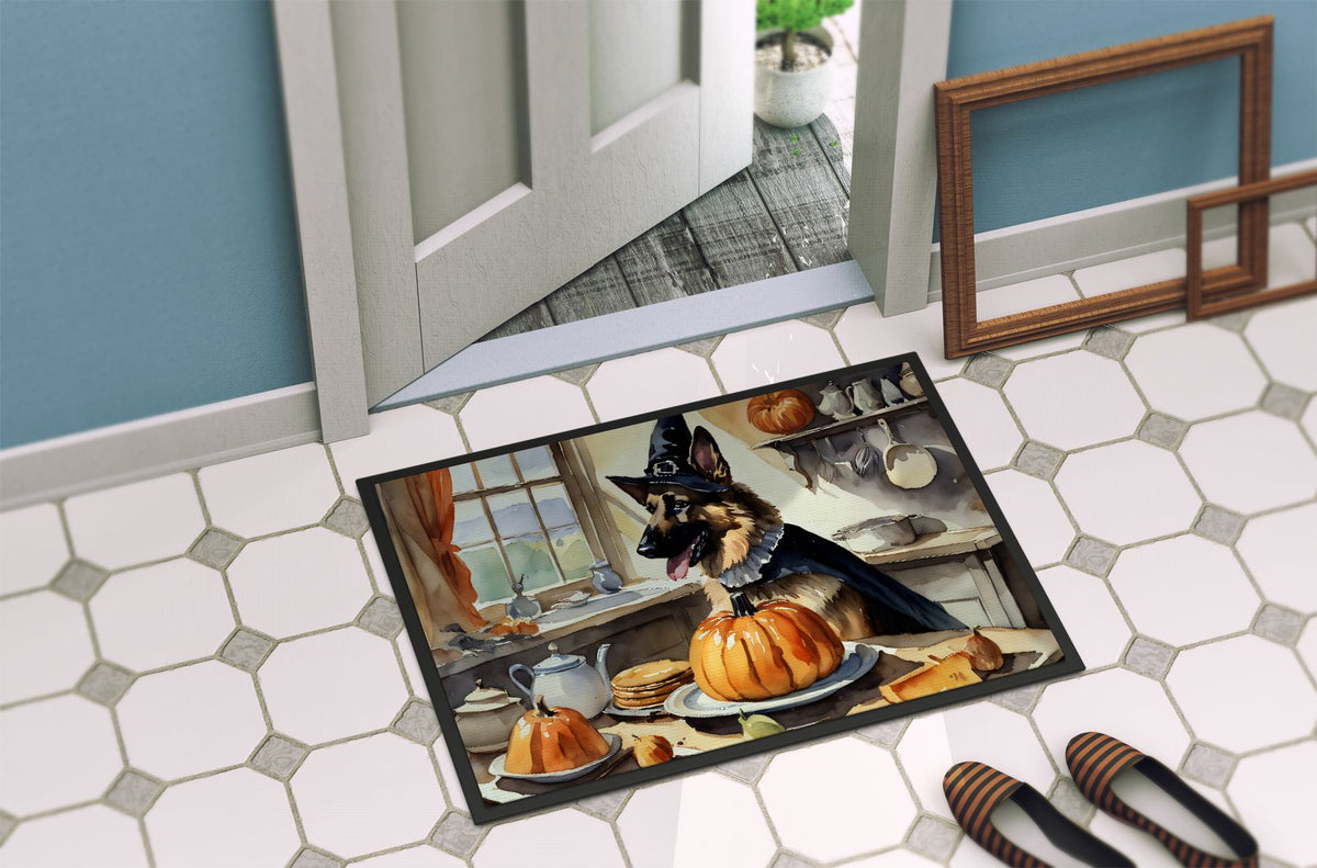 German Shepherd Pumpkin Halloween Entryway Doormat