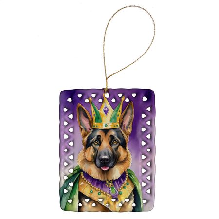 German Shepherd King of Mardi Gras Keepsake Ornament