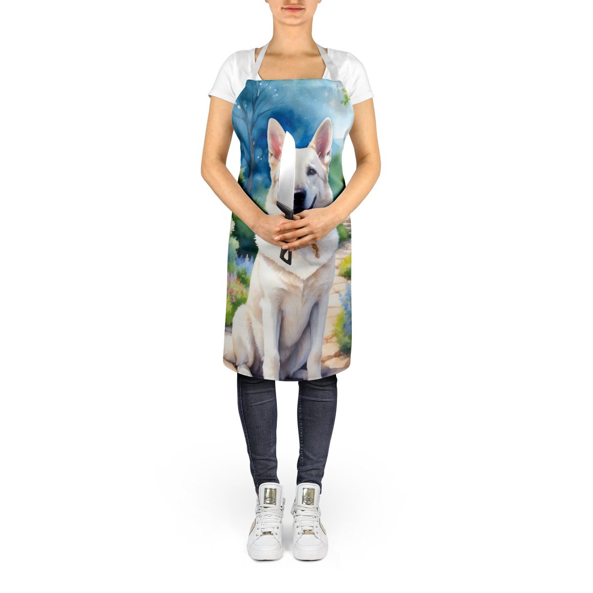 German Shepherd Spring Path Bib Apron