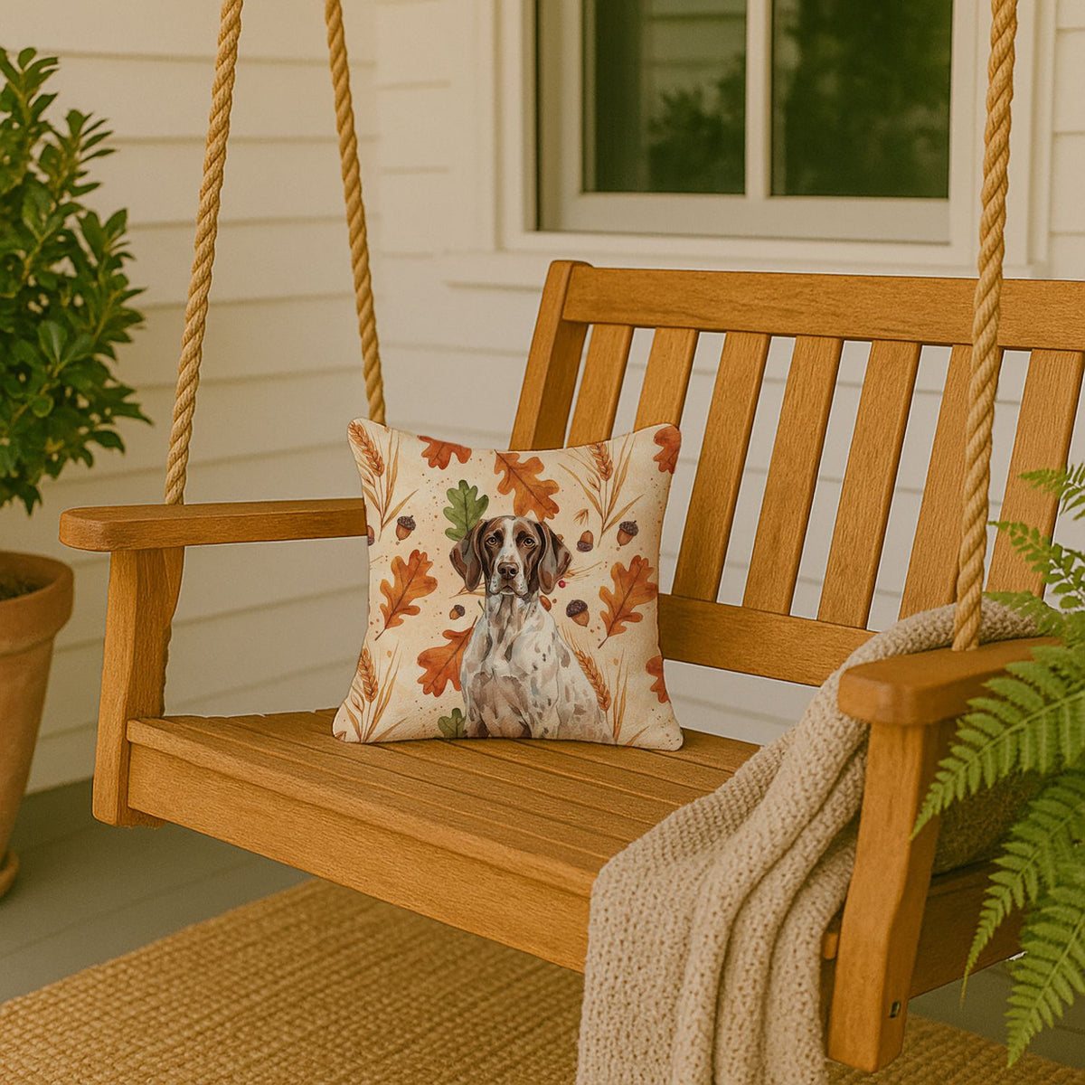 German Shorthaired Pointer Fall Accent Pillow