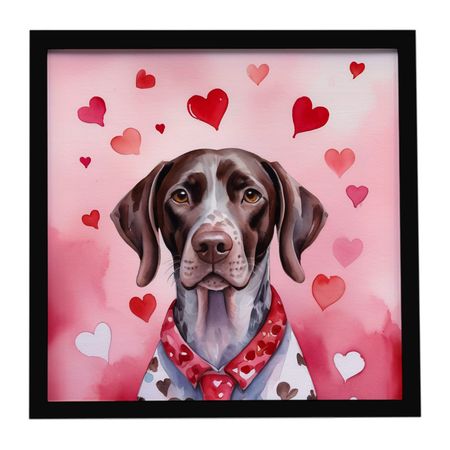 German Shorthaired Pointer Valentine Framed Art