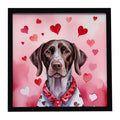 German Shorthaired Pointer Valentine Framed Art