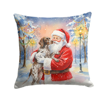 German Shorthaired Pointer Santa Claus Throw Pillow