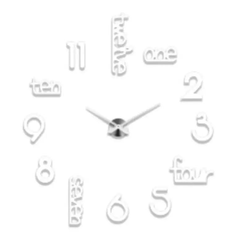 Giant Frameless Clock with Silent Sweep Movement