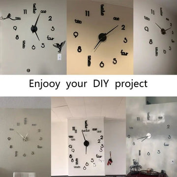 Giant Frameless Clock with Silent Sweep Movement