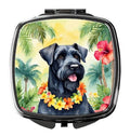 Giant Schnauzer Luau Folding Compact Mirror
