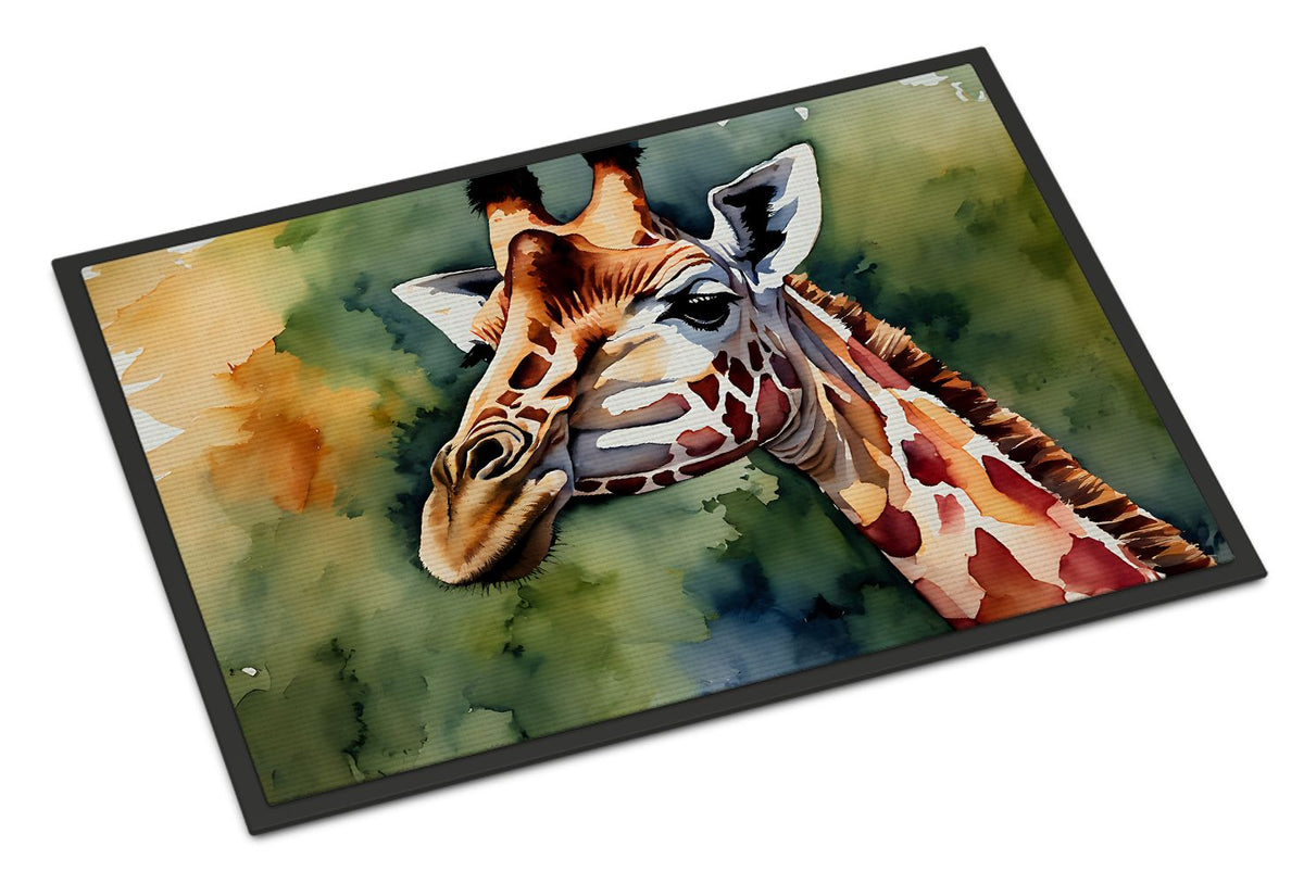 Colorful Giraffe Artwork Indoor-Outdoor Doormat