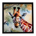 Giraffe Framed Wall Art with Contemporary Profile