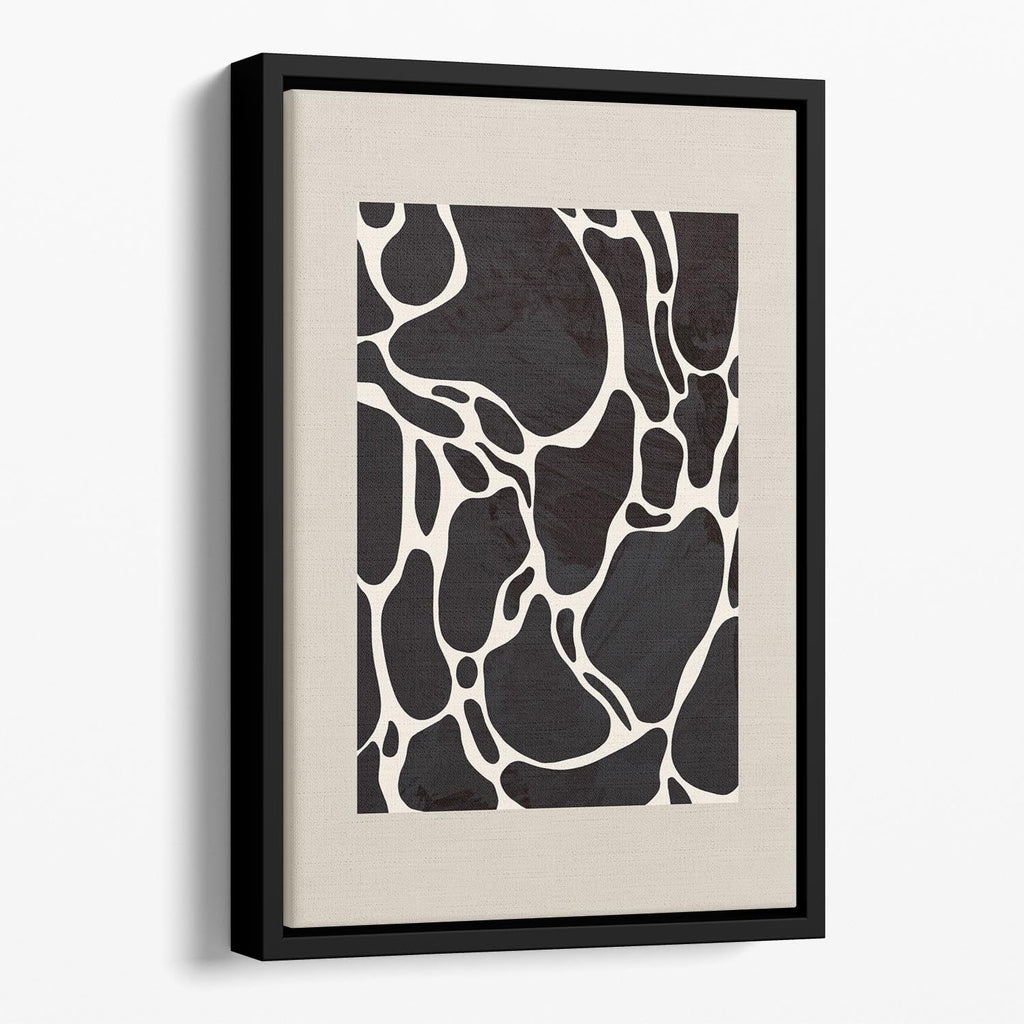 Giraffe Sand Floating Framed Canvas