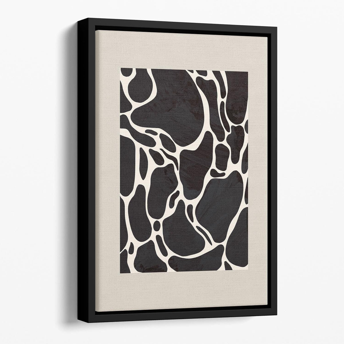 Giraffe Sand Floating Framed Canvas