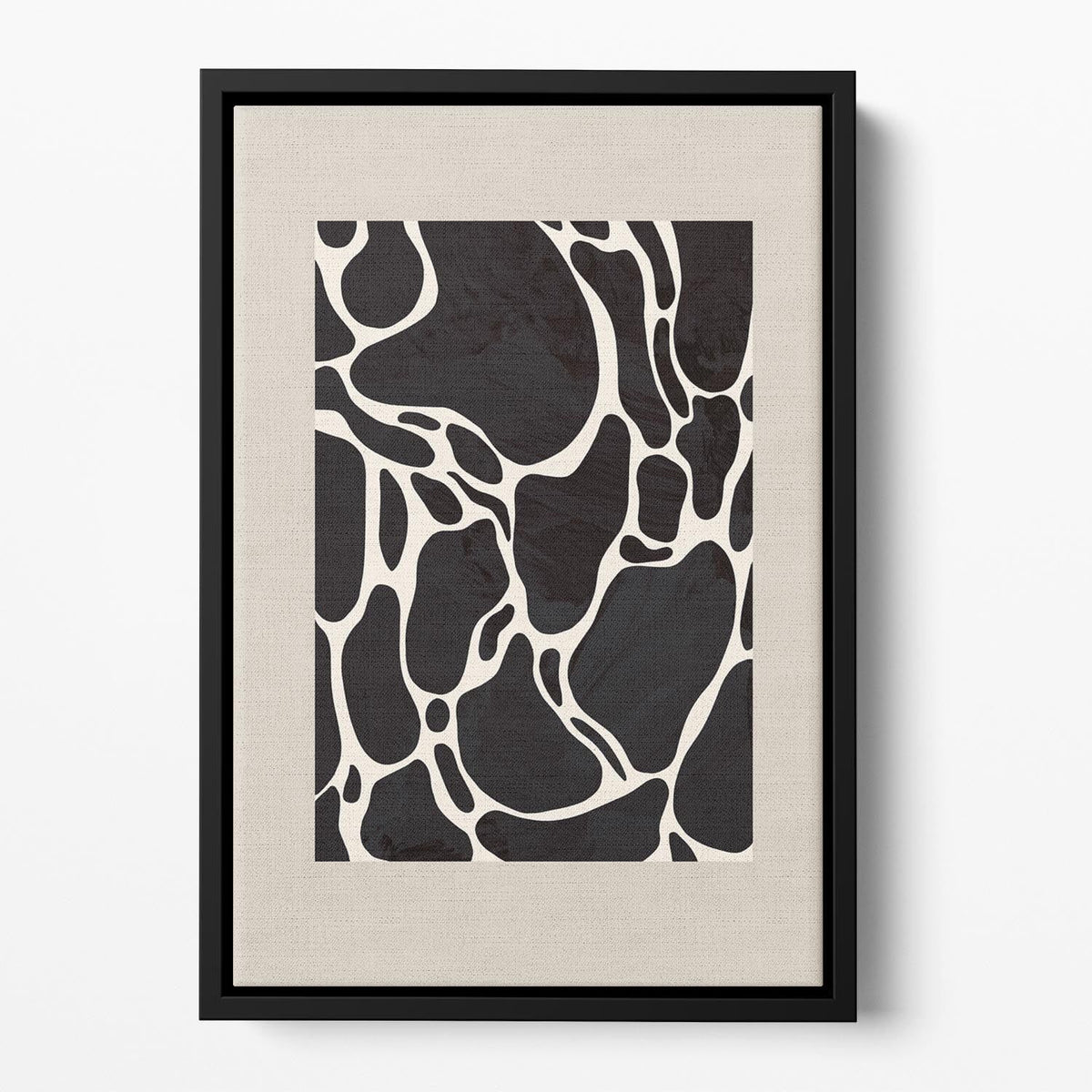 Giraffe Sand Floating Framed Canvas