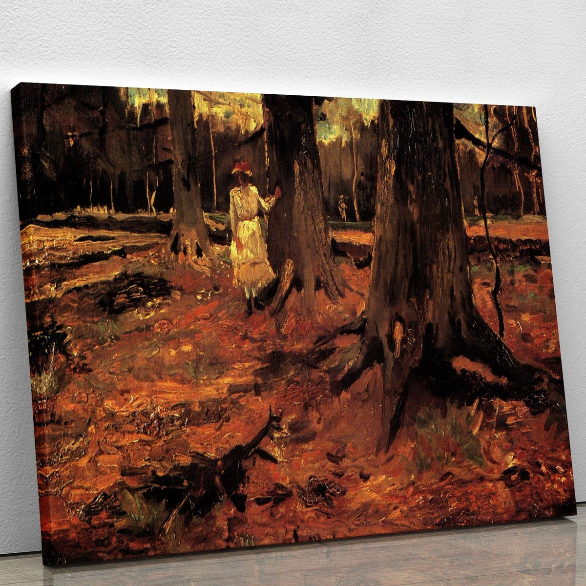 Van Gogh Girl in White in the Woods Wall Art