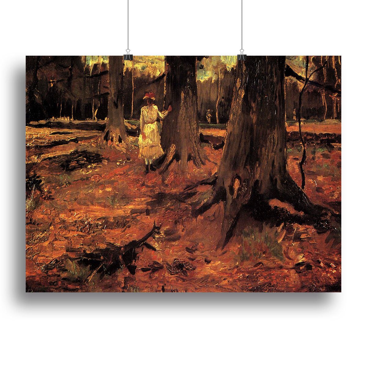Van Gogh Girl in White in the Woods Wall Art