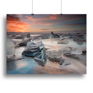 Glacial Lagoon Beach Wall Art Print or Poster