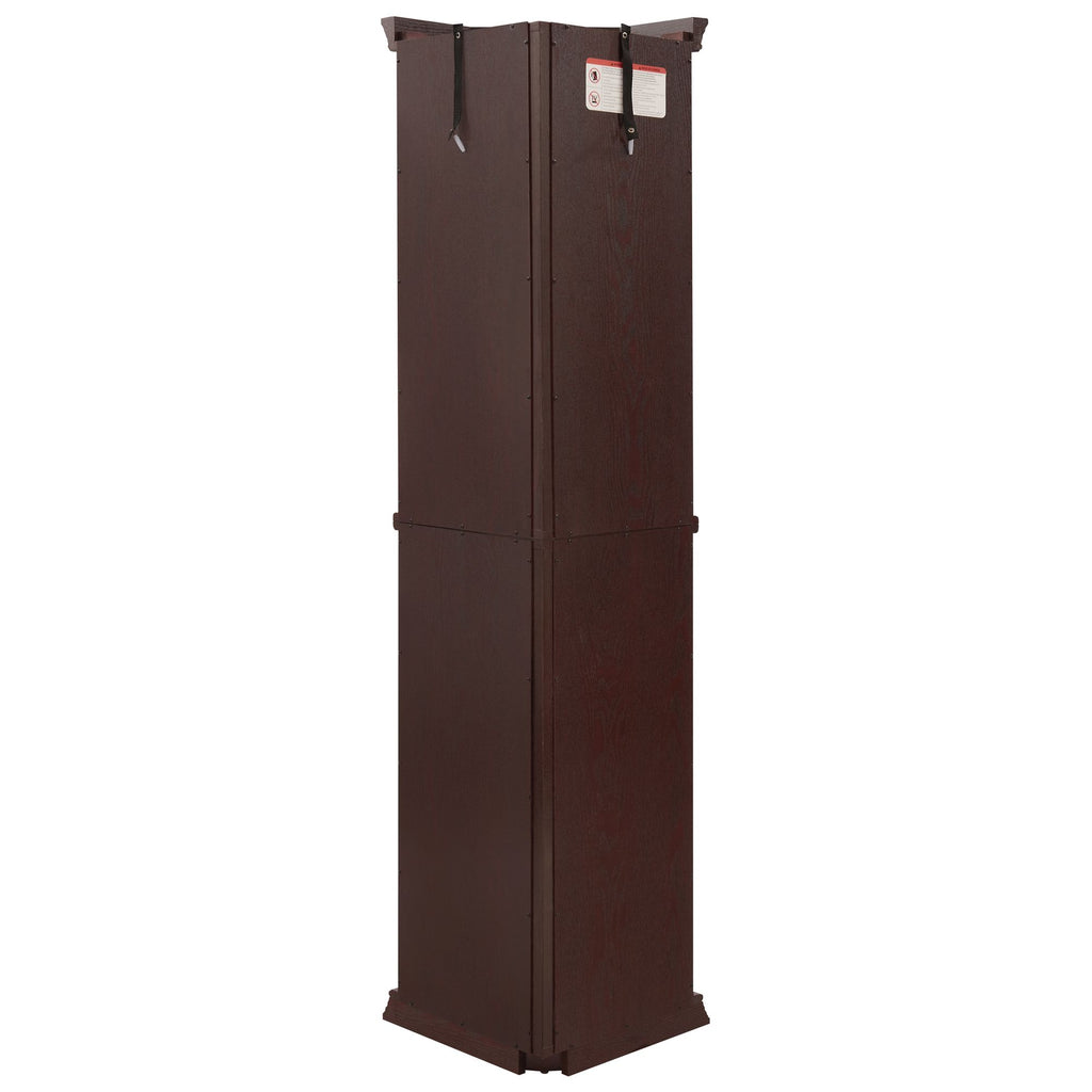 Lighted Corner Curio Cabinet with Adjustable Shelves