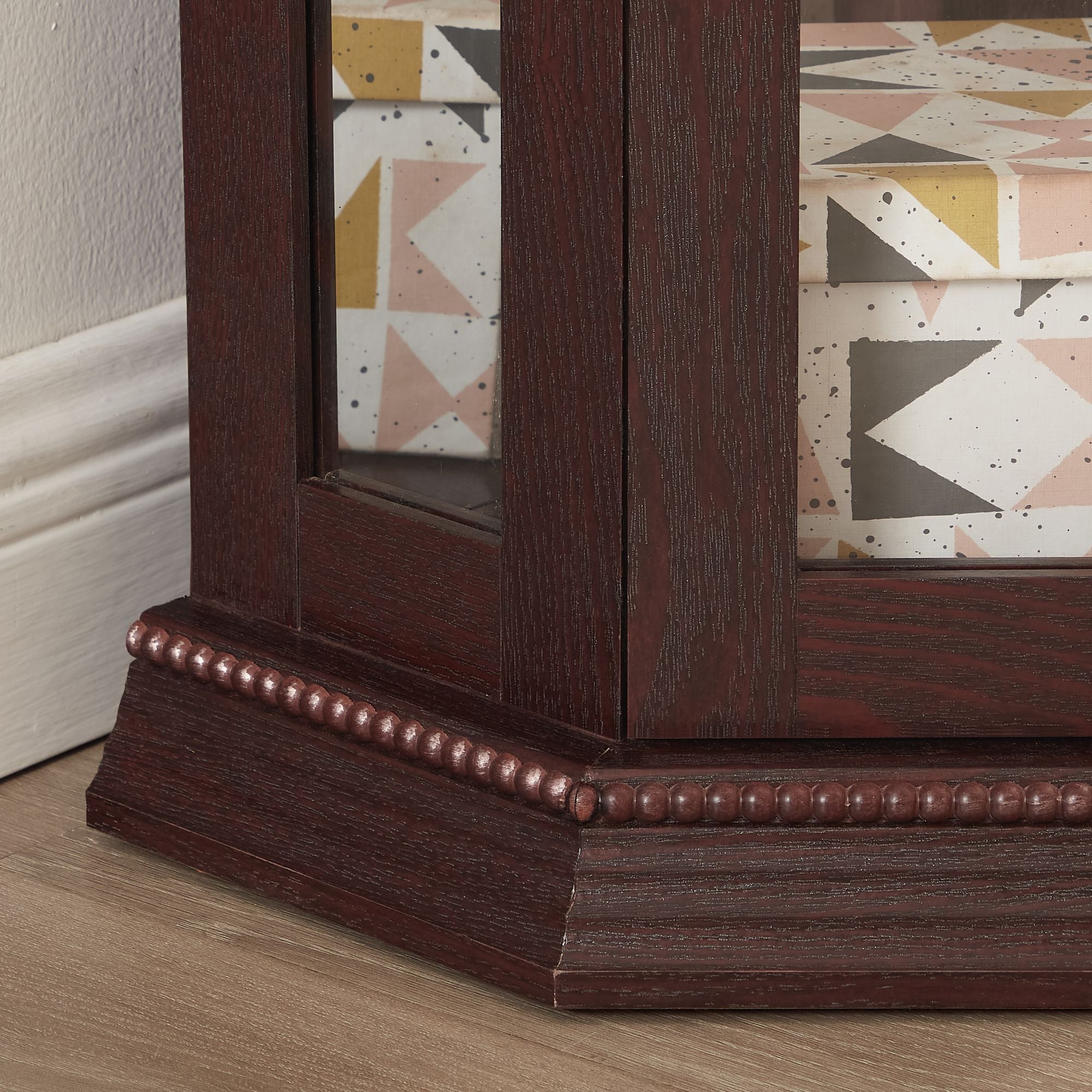 Lighted Corner Curio Cabinet with Adjustable Shelves