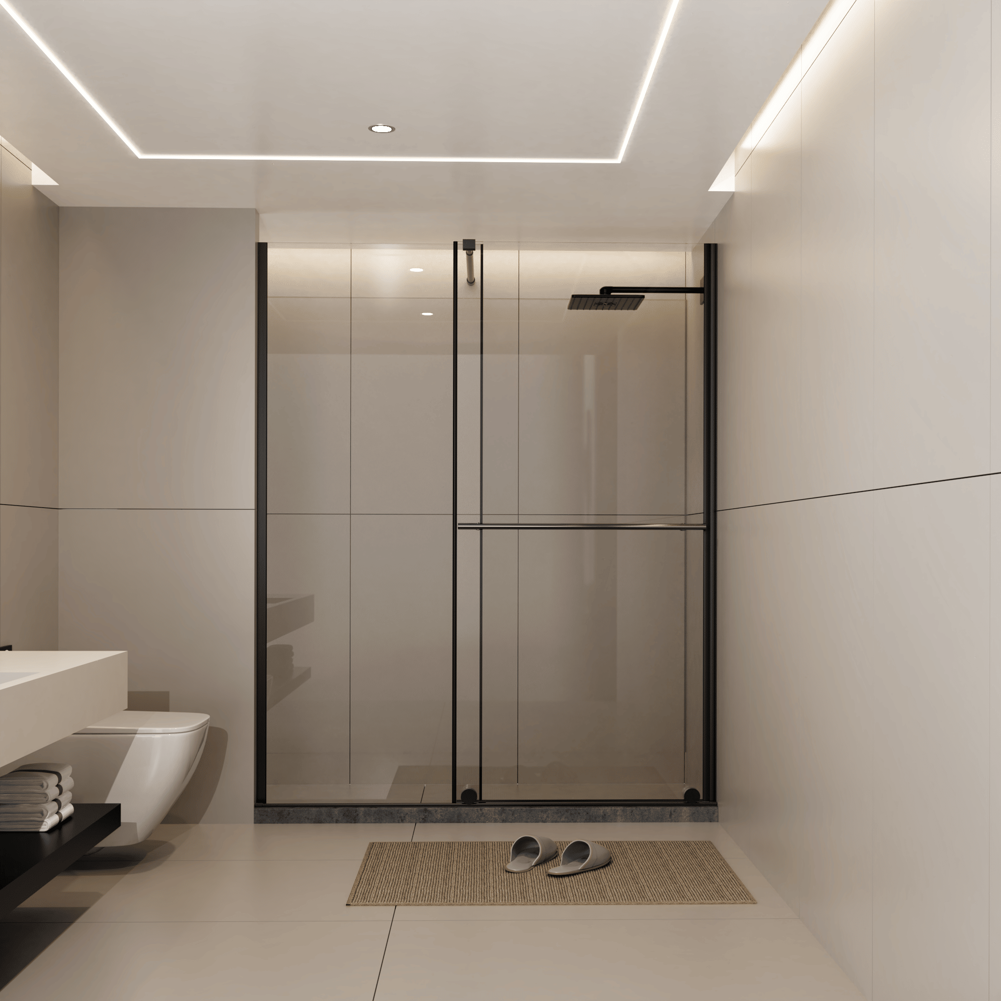 Adjustable Frameless Sliding Shower Door