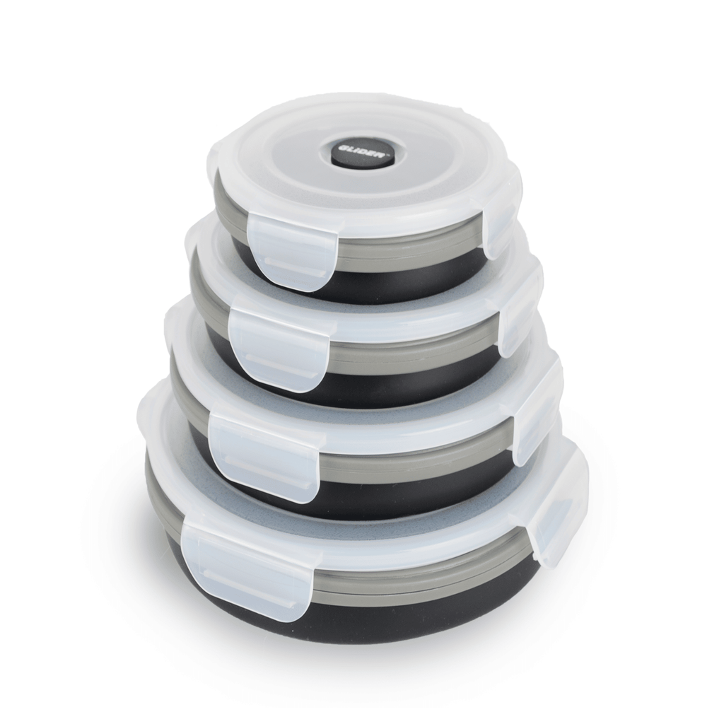 GLIDER Collapsible Bento Containers for Meals on the Go