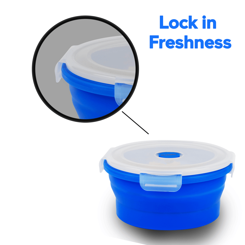 Collapsible Bento Lunch Box Set – Leak-Proof & Versatile Food Storage