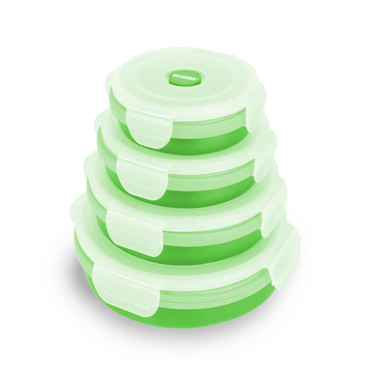 GLIDER Green Collapsible Bento Container Set