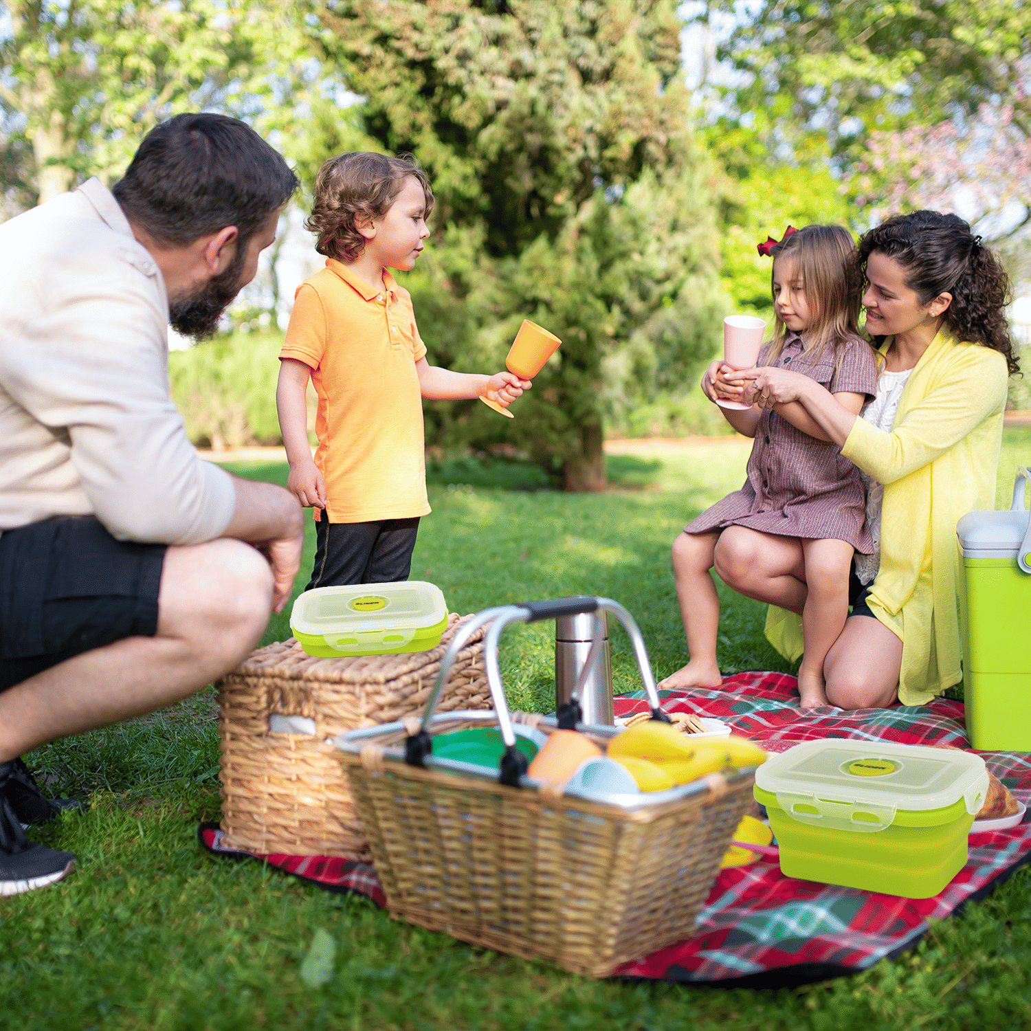 Glider Collapsible Bento Box Set – Leak-Proof Silicone Food Storage with Breathable Valve