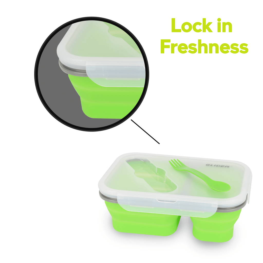 GLIDER Green Bento Premium Lunch Box & Food Storage Containers