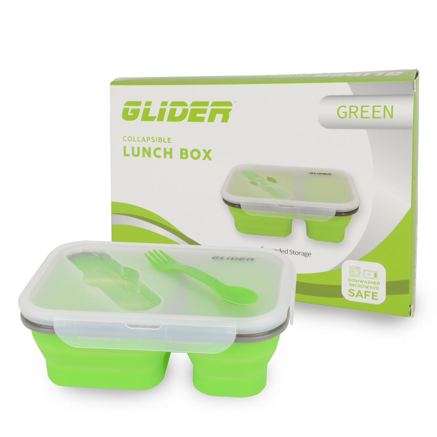 GLIDER Green Bento Premium Lunch Box & Food Storage Containers