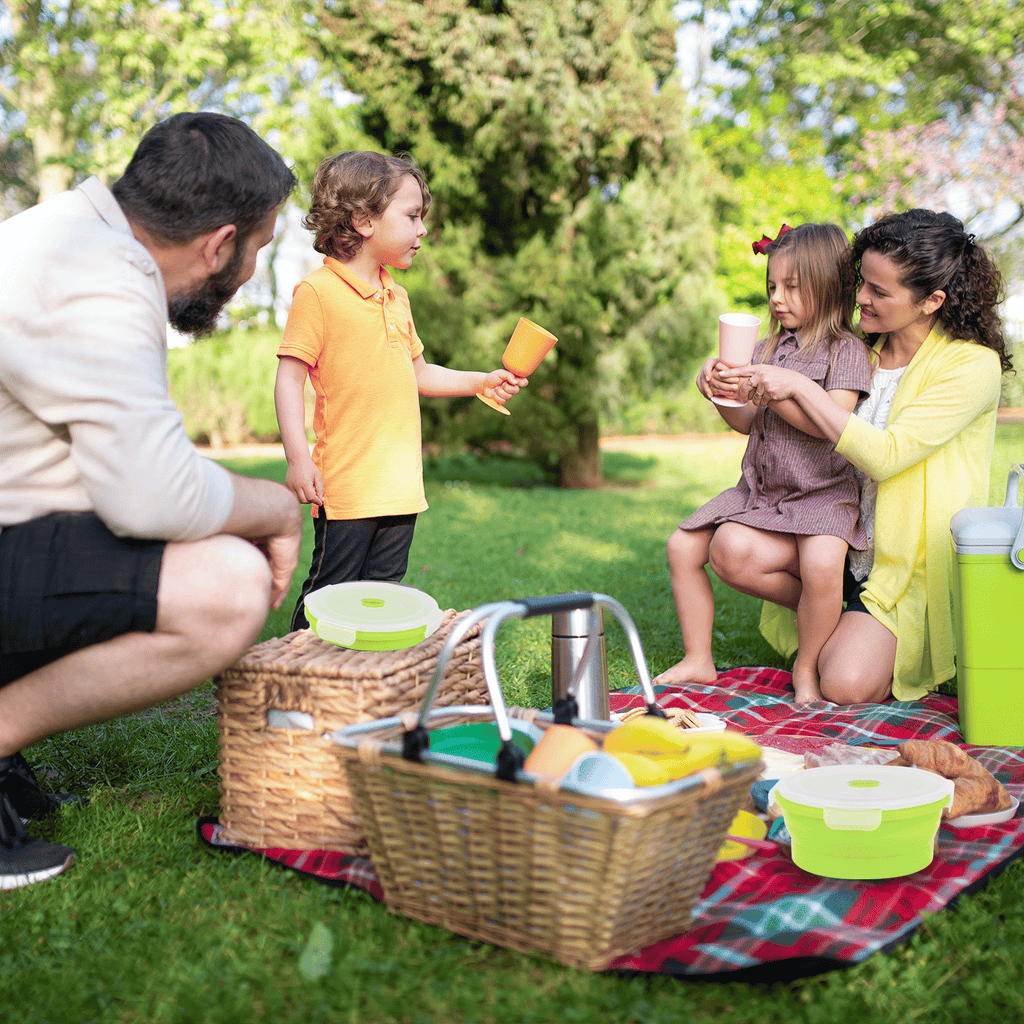 GLIDER Green Collapsible Bento Container Set