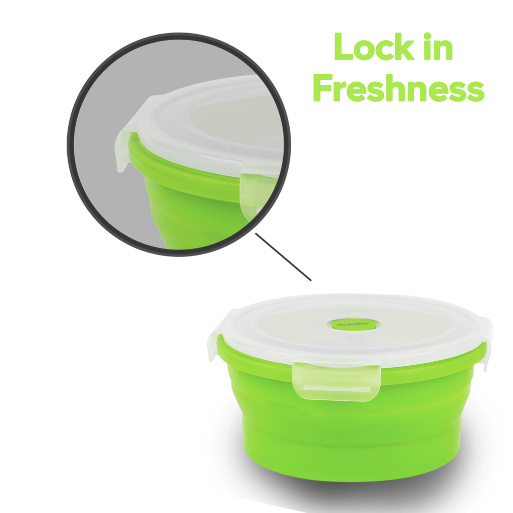 GLIDER Green Collapsible Bento Container Set