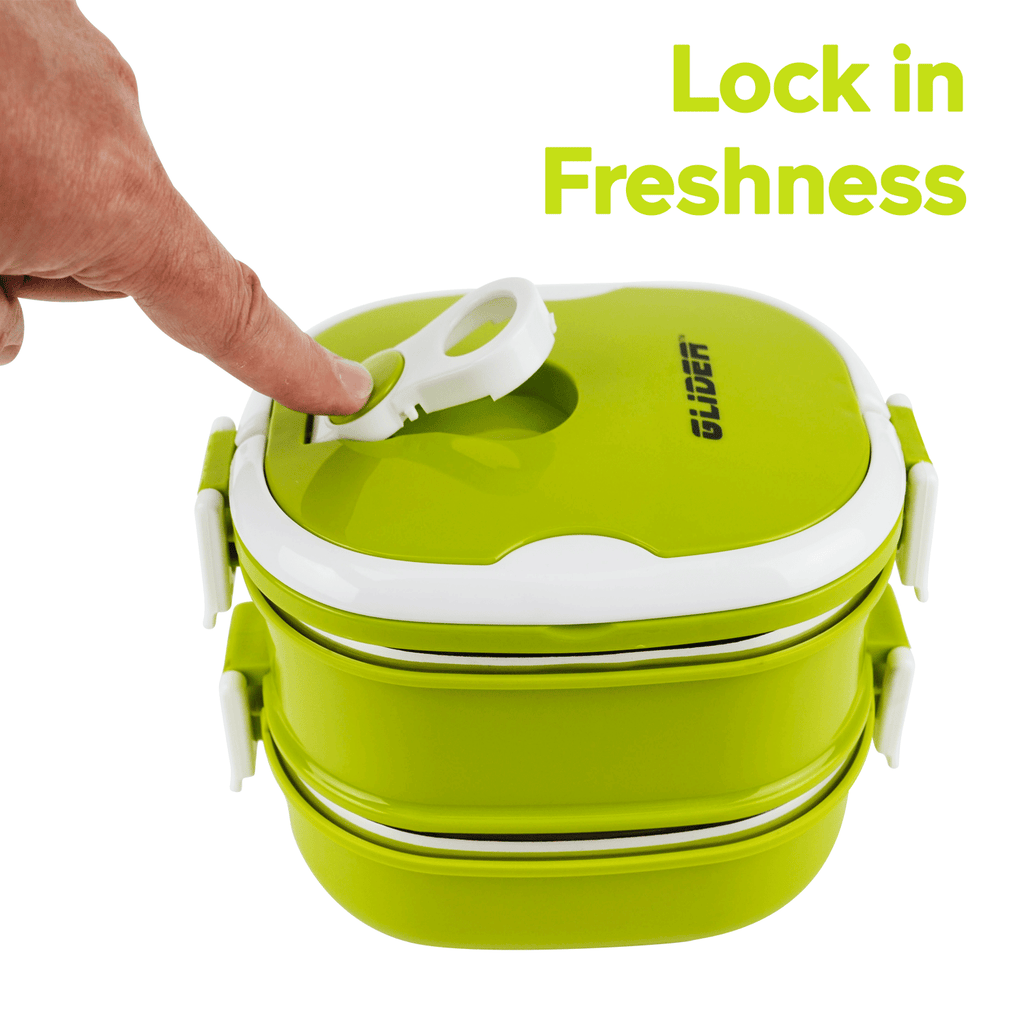 GLIDER Green Collapsible Bento Container Set
