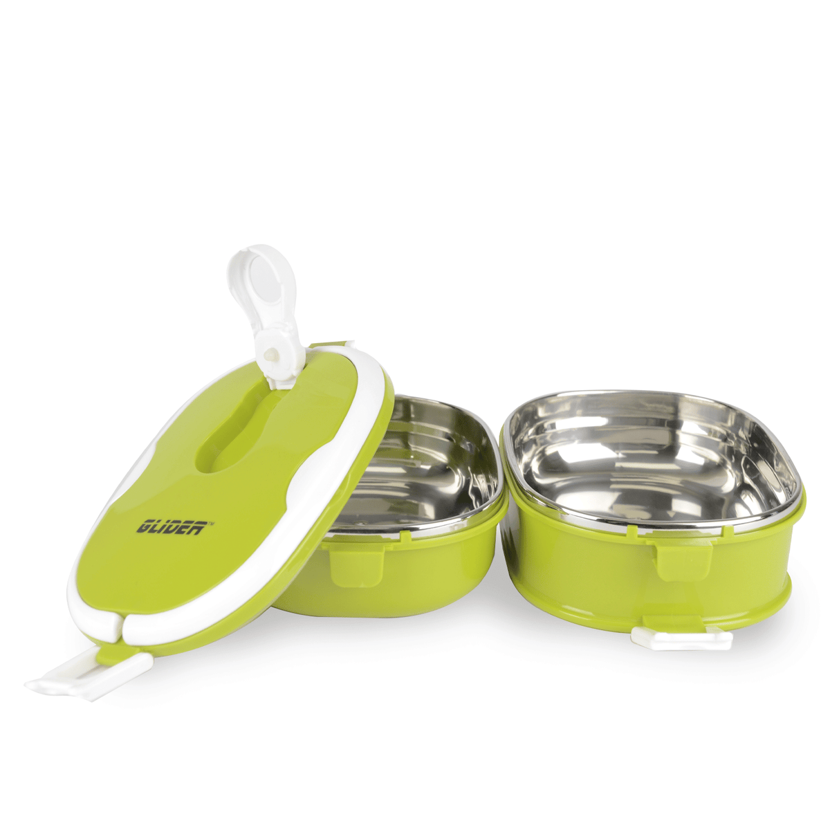 GLIDER Green Collapsible Bento Container Set