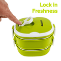 GLIDER Green Collapsible Bento Container Set