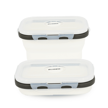 GLIDER Collapsible Bento Container Set with Vented Lids